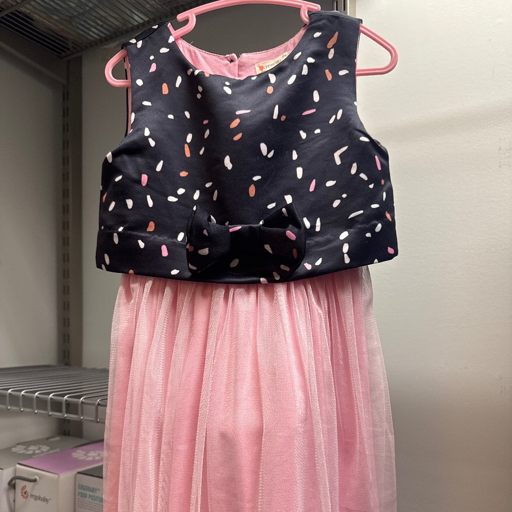Crewcuts satin sprinkle and tulle dress 3T